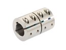 Shell coupling slotted d=15 with groove Material: 1.4305