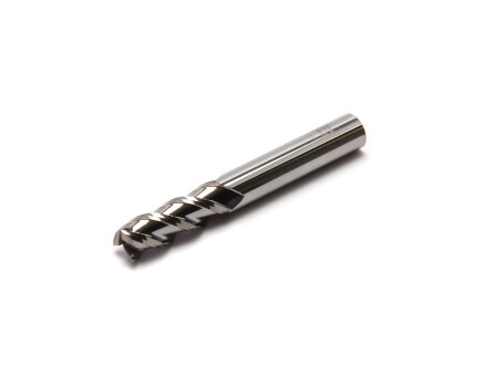 Carbide end mill for aluminum HRC55 with 3 cutting edges