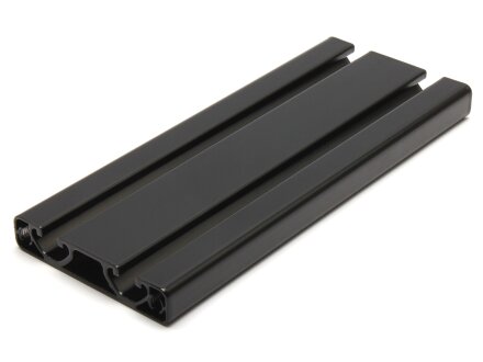 Aluminiumprofil 80x16E Nut 8 (ultraleicht) - 200mm Pedal, schwarz pulverbeschichtet