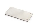 Cover plate for cable duct 40x80, aluminum 2mm, lasered and glass bead blasted