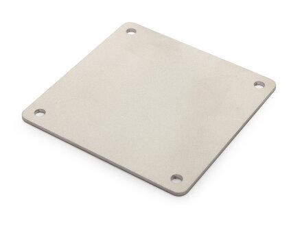 Cover plate for cable duct 80x80, aluminum 2mm, lasered and glass bead blasted