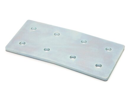 Connector plate I-type slot 8, 80x160-5°, 5mm galvanized steel
