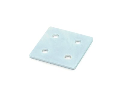 Connector plate I-type groove 5, 40x40mm, steel 2mm galvanized