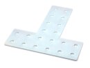 Connector plate I-type groove 5, T - 40x120x120mm, steel 2mm galvanized