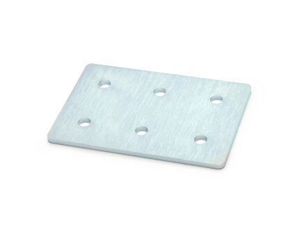 Connector plate I-type groove 6, 60x90mm, steel 3mm galvanized