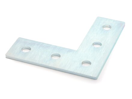 Connector plate B-type groove 8, L - 30x90x90mm, steel 3mm galvanized
