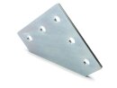 Connector plate B-type groove 8, LD - 30x90x90mm, steel 3mm galvanized