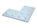 Connector plate B-type groove 10, L - 45x180x180mm, steel...