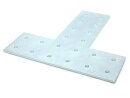 Connector plate B-type groove 10, T - 90x270x270mm, steel 5mm galvanized
