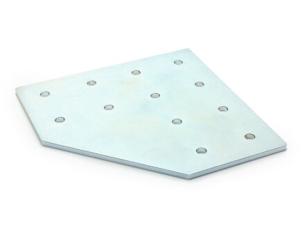 Connector plate B-type groove 10, LD - 90x180x180mm, steel 5mm galvanized