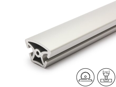 Perfil de aluminio R40/80 45° ranura tipo I 8, 17,22 kg/m, corte 50-6000 mm