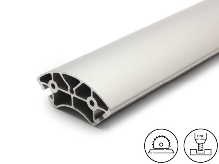 Aluminum profile R40/80 90° I-type groove 8, 21.53kg/m, cut 50-6000mm