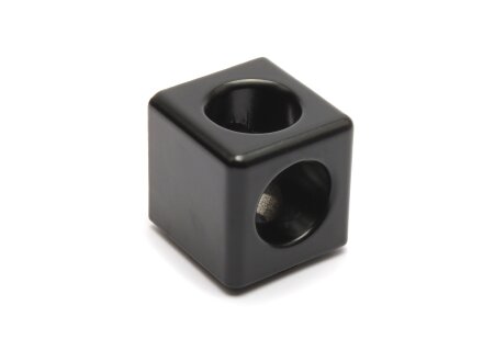 Connecteur cube 2D 40 type I, emplacement 8 sans caches, revêtement par poudre noir