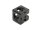 Connecteur cube 3D 40 type I, emplacement 8 sans caches, revêtement par poudre noir
