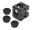 Connettore cubo 3D 40 tipo I slot 8, verniciato a polvere nera, compresi 3 tappi di copertura