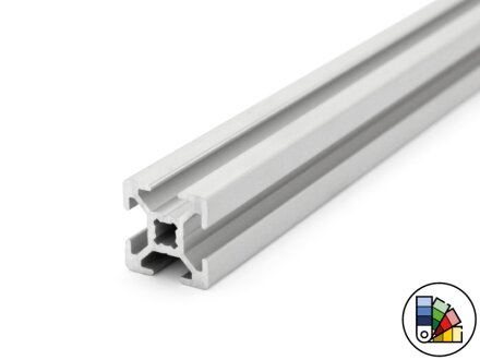 Profilo in alluminio 20x20L tipo B cava 6 - lunghezza barre 3 metri - verniciatura a polveri disponibile in vari colori