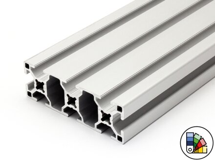 Perfil de aluminio 30x90L tipo B ranura 8 - longitud de barra 3 metros - recubrimiento en polvo disponible en varios colores