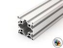 Aluminium profiel 60x60L B-type groef 8 - staaflengte 3 meter - poedercoating verkrijgbaar in diverse kleuren