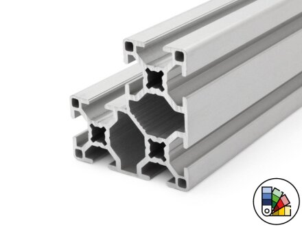 Profilé aluminium 30x60x60L rainure type B 8 - longueur de barre 3 mètres - revêtement en poudre disponible en différentes couleurs