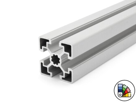 Profilé aluminium 45x45L type B rainure 10 (léger) - longueur de barre 3 mètres - revêtement en poudre disponible en différentes couleurs