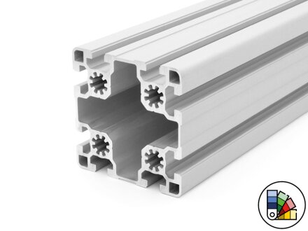 Aluminiumprofil 90x90L B-Typ Nut 10 (leicht) - Stablänge 3 Meter - Pulverbeschichtung in verschiedenen Farben wählbar