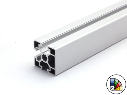 Perfil de diseño/perfil de aluminio 45x45L - 1 ranura oculta - ranura tipo B 10 (ligera) - longitud de barra 3 metros - recubrimiento en polvo disponible en varios colores