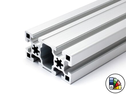 Perfil de aluminio 45x90S tipo B ranura 10 (pesado) - longitud de barra 3 metros - recubrimiento en polvo disponible en varios colores