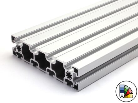 Perfil de aluminio 45x180S tipo B ranura 10 (pesado) - longitud de barra 3 metros - recubrimiento en polvo disponible en varios colores