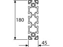 Profilo in alluminio 45x180S tipo B cava 10 (pesante) -...
