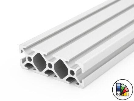 Perfil de aluminio 20x60L ranura tipo I 5 - longitud de barra 3 metros - recubrimiento en polvo disponible en varios colores