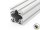 Profilé aluminium 40x40L fente 5 - longueur de barre 3 mètres - revêtement en poudre disponible en différentes couleurs