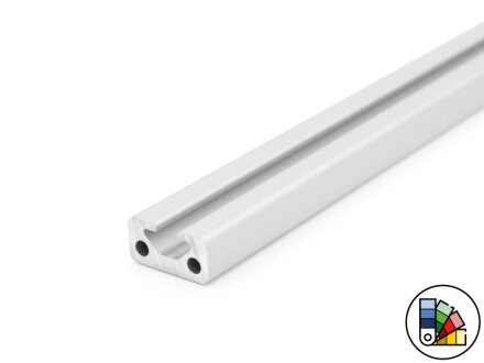 Perfil de aluminio 20x10S tipo I ranura 5 - longitud de barra 3 metros - recubrimiento en polvo disponible en varios colores