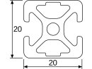 Perfil de diseño / perfil de aluminio 20x20L - 2N...