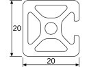 Perfil de diseño/perfil de aluminio 20x20L - 3...