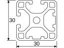 Perfil de diseño / perfil de aluminio 30x30L - 2N...
