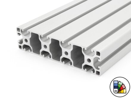 Perfil de aluminio 40x160L ranura tipo I 8 (ligero) - longitud de barra 3 metros - recubrimiento en polvo disponible en varios colores