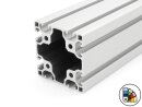 Perfil de aluminio 80x80L ranura tipo I 8 (ligero) - longitud de la barra 3 metros - recubrimiento en polvo disponible en varios colores