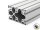 Profilé aluminium 80x120L type I rainure 8 (léger) - longueur de barre 3 mètres - revêtement en poudre disponible en différentes couleurs