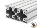 Perfil de aluminio 80x160L ranura tipo I 8 (ligero) - longitud de la barra 3 metros - recubrimiento en polvo disponible en varios colores
