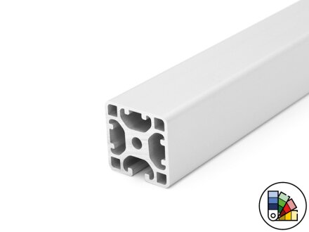 Perfil de diseño/perfil de aluminio 40x40L - 3 ranuras ocultas - Ranura tipo I 8 (ligera) - longitud de barra 3 metros - recubrimiento en polvo disponible en varios colores