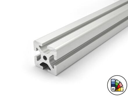 Perfil de aluminio 40x40S ranura tipo I 8 (pesado) - longitud de la barra 3 metros - recubrimiento en polvo disponible en varios colores