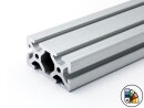 Profilo in alluminio 40x80S tipo I cava 8 (pesante) - lunghezza barra 3 metri - verniciatura a polvere disponibile in vari colori