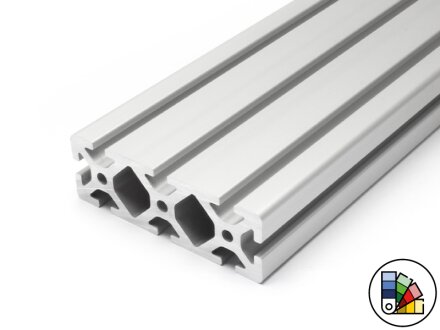 Profilé aluminium 40x120S type I rainure 8 (lourd) - longueur de barre 3 mètres - revêtement en poudre disponible en différentes couleurs
