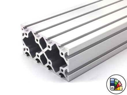 Aluminum profile 80x160S I-type groove 8 (heavy) - bar length 3 meters - powder coating available in various colors