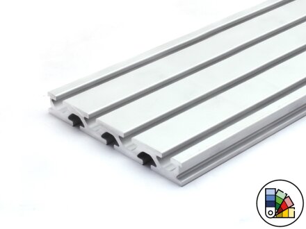 Profilo alluminio 20x152S profilo piastra tipo I gola 8 (pesante) - lunghezza barra 3 metri - verniciatura a polvere disponibile in vari colori