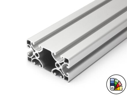 Aluminiumprofil 40x80E I-Typ Nut 8 (ultraleicht) - Stablänge 3 Meter - Pulverbeschichtung in verschiedenen Farben wählbar