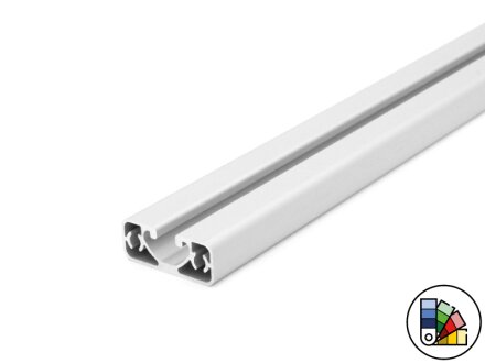 Perfil de aluminio 40x16E tipo I ranura 8 (ultraligero) - longitud de barra 3 metros - recubrimiento en polvo disponible en varios colores