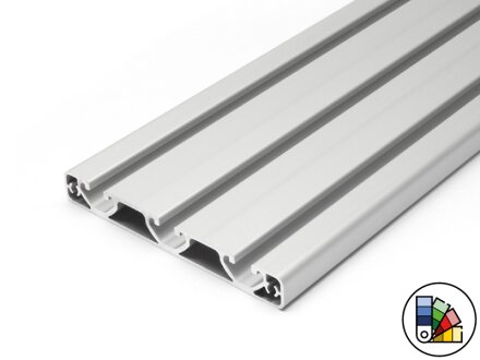 Perfil de aluminio 120x16E tipo I ranura 8 (ultraligero) - longitud de barra 3 metros - recubrimiento en polvo disponible en varios colores