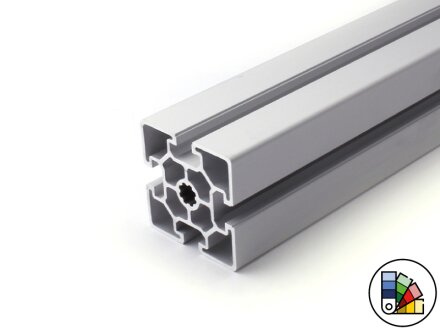 Profilo in alluminio 60x60L tipo B cava 10 (chiaro) - lunghezza barra 3 metri - verniciatura a polvere disponibile in vari colori