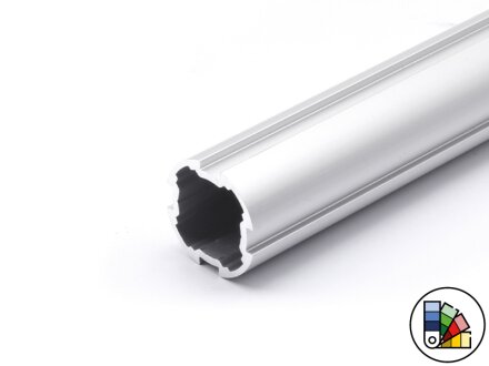 Profile tube made of aluminum D30 - I-type - rod length 3 meters - powder coating available in various colors